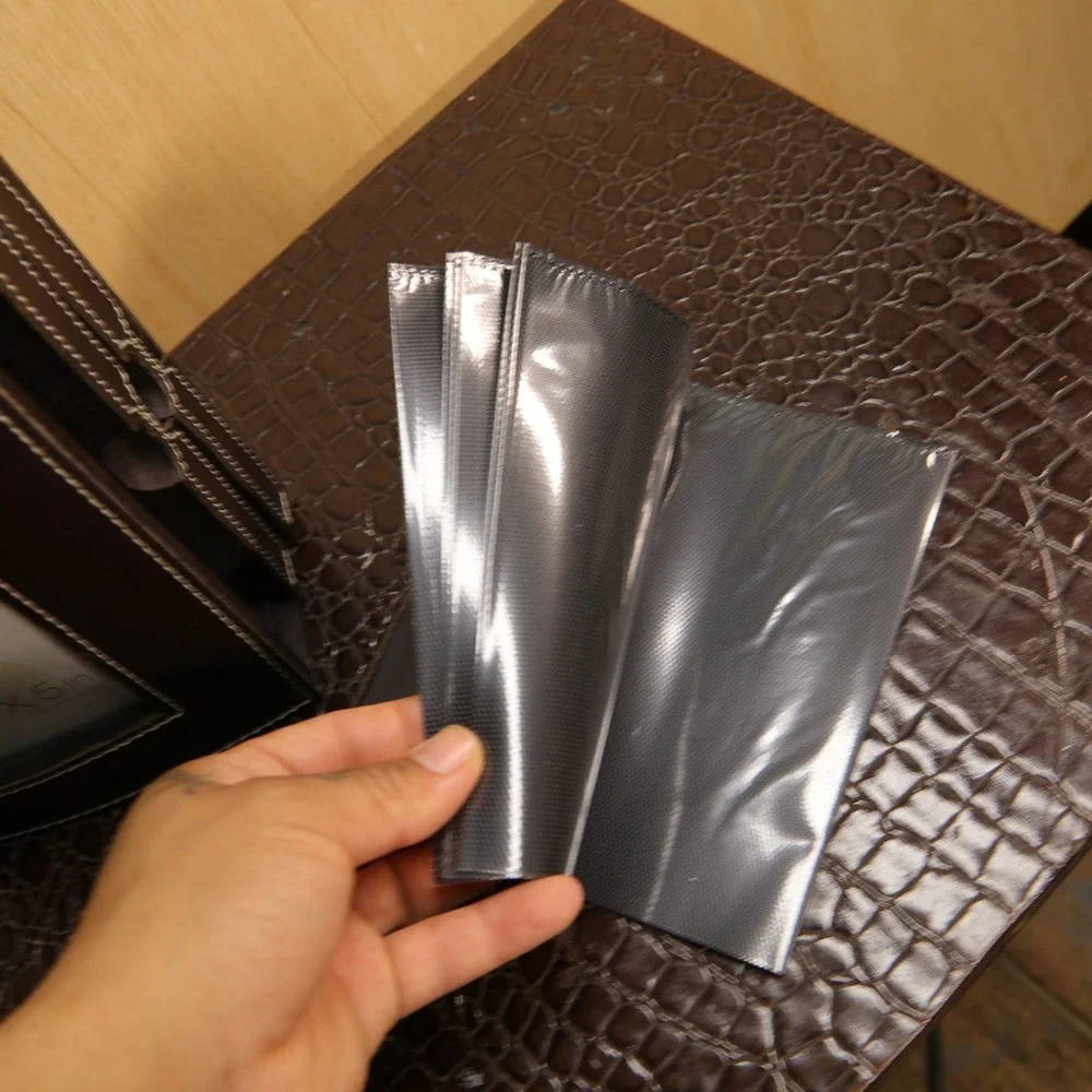 Journeys Edge Brown Faux Leather Photo Album Box 3.5x5 Frame 3-Pack Sleeves